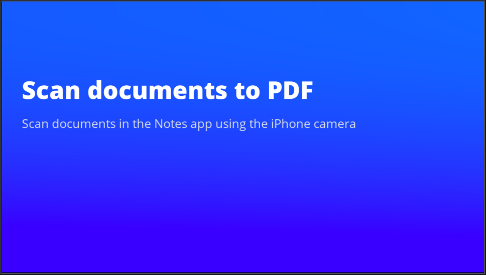 Scan documents as PDFs on an iPhone video